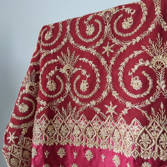 Vintage Silk Indian Bridal Lehenga 3 Piece Set - Picture 15 of 16